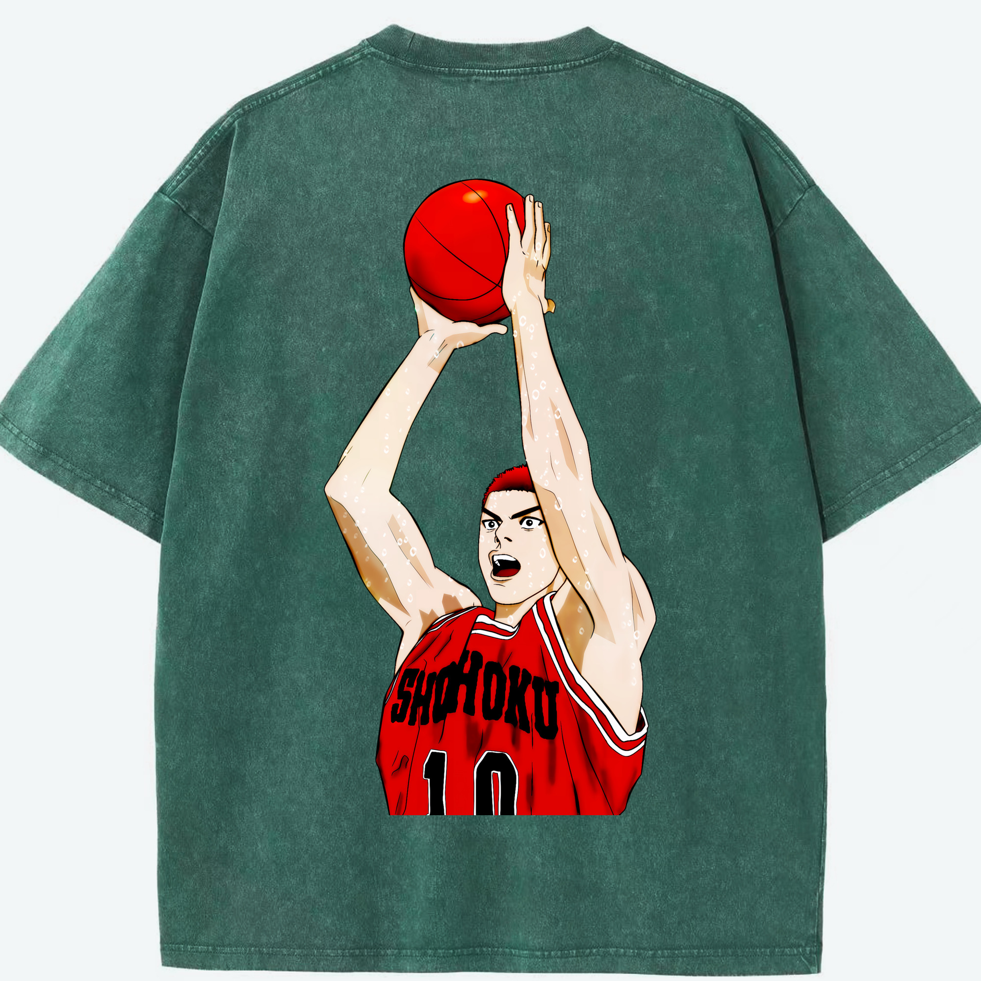 （画像用） SLAM DUNK／スラムダンク 綿100% ヴィンテージ風 半袖Tシャツ（背面プリント）